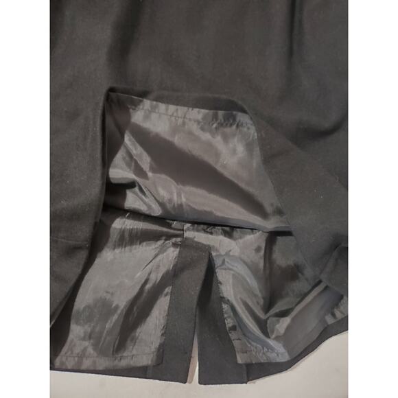 Vtg BFA Classics 100% Wool Pencil Midi Skirt Size 12P Black Career Neutral Work - Picture 7 of 10